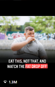 Short-form clip about eating habits and fat loss